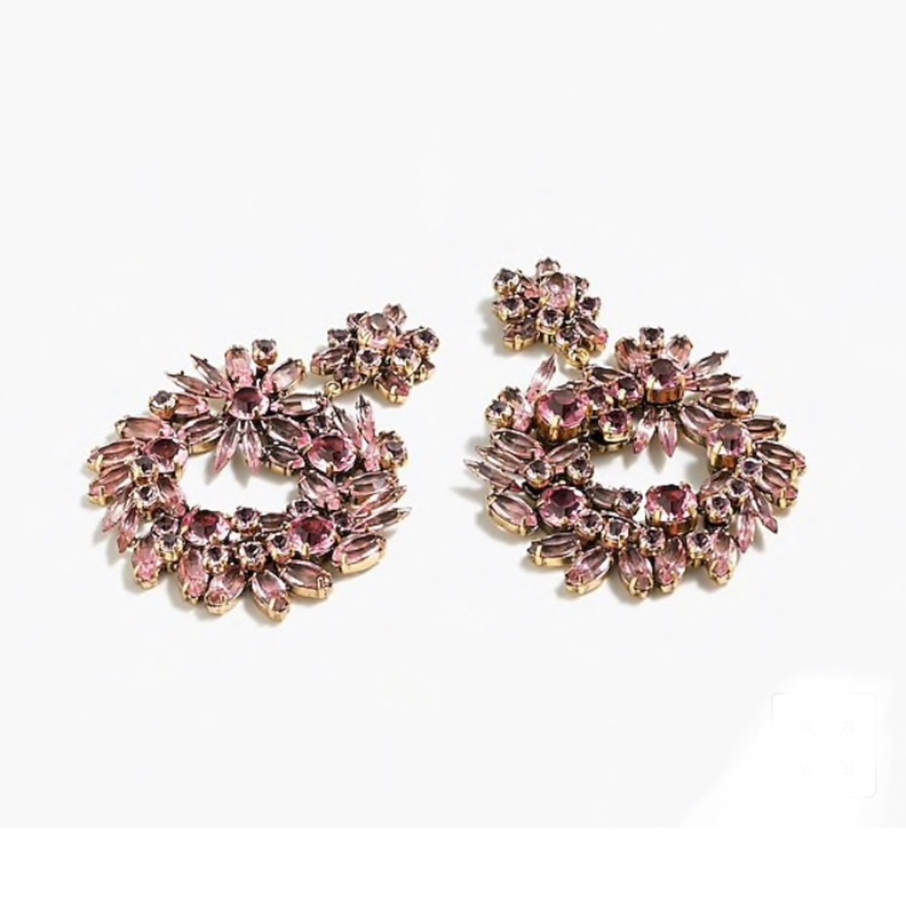 🌱 J. Crew Crystal wreath earrings
